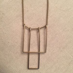 Geometric Gold Tone Necklace